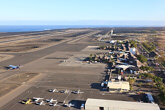 Aerial view of Kona International Airport