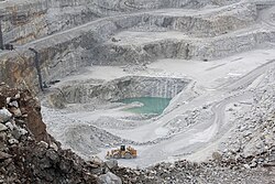 Limestone quarry in Brønnøy Municipality, Norway