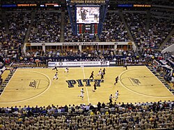 A Pitt Panthers men's basketball game at the Petersen Events Center in 2009