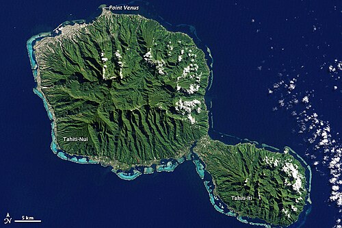 Tahiti from space