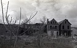 Condemned houses in Braddock, 2009