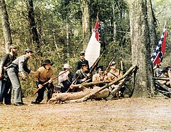 A reenactment of the 1865 Battle of Natural Bridge