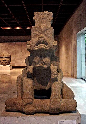 The Olmec San Martín Pajapan Monument 1, on exhibit at the Museum of Anthropology, Xalapa