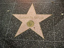 Taylor's star on the Hollywood Walk of Fame