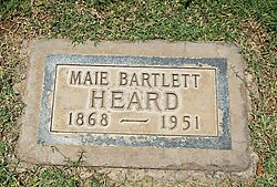 Grave-site of Maie Bartlett Heard in Greenwood/Memory Lawn Mortuary & Cemetery