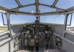 The cockpit of NC-8407