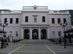 The Gibraltar Parliament Building at John Mackintosh Square.