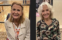 Mills (right) and her sister Juliet in 2025