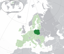 The location of Poland