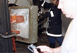 Heat exposure as part of a fire test for firestop products
