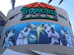 The Rays play their home games at Tropicana Field.