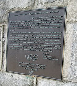 Plaque at Manly NSW dedicated to 2000 Olympics