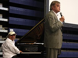 Keillor with Richard Dworsky in 2014 on the 40th anniversary of A Prairie Home Companion