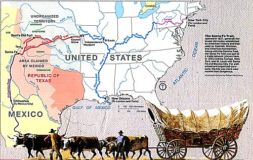 Map of the Santa Fe Trail