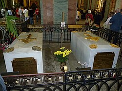 The sarcophagi of Alexander III and Maria Feodorovna in the Peter and Paul Cathedral