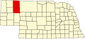 Map of Nebraska highlighting Sheridan County