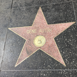 Autry's television star on the Hollywood Walk of Fame