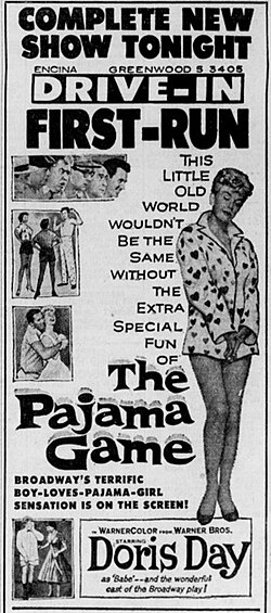 Drive-in advertisement from 1957