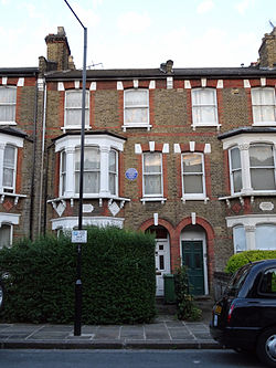 60 Burghley Road, Kentish Town, London, where Nkrumah lived when in London between 1945 and 1947