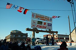 The annual Iditarod Trail Sled Dog Race, which finishes in Nome, commemorates the 1925 serum run.