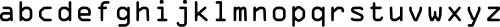 OCR-A unaccented small letters