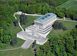 Aerial view of the Walhalla memorial