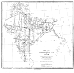 The Great Trigonometrical Survey of India, one of the first surveys comprehensive enough to establish a geodetic datum.