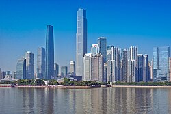 Guangzhou, a major transportation hub and one of China's three largest cities