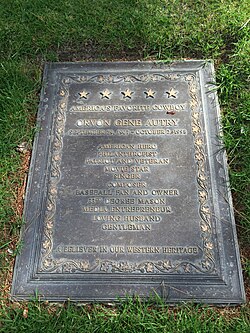 Grave of Gene Autry at Forest Lawn Hollywood Hills
