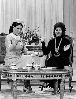 The Tasteful Lady (Lily Tomlin) entertains Rita Hayworth, 1971