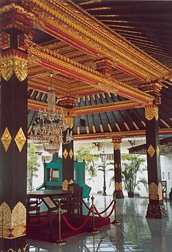 Pendhapa (pavilion) in Kraton Yogyakarta