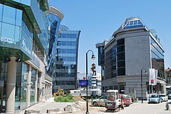 The small business district