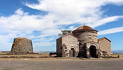 Santa Sabina Byzantine church and nuraghe in Silanus