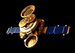 An artist's rendering of Genesis collecting solar wind.