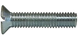 A flat head machine screw