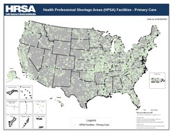 US Health Professional Shortage Areas (Facilities), June 2020