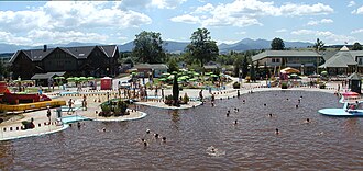 A thermal water park in Bešeňová, Slovakia