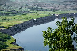 Landscape shaped by rill erosion. Volgograd Oblast, Russia.