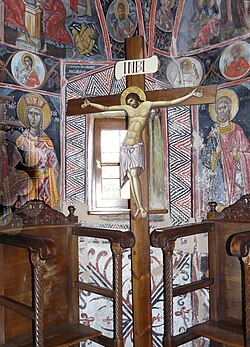 Good Friday cross from the Catholicon at Holy Trinity Monastery, Meteora, Greece