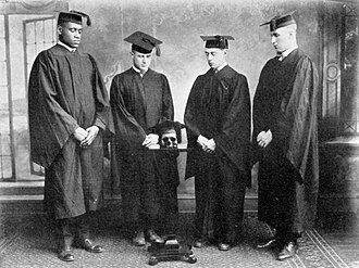 Robeson (far left) was part of the Rutgers University class of 1919 and one of four students accepted into the Cap and Skull honor society.