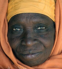 Muslim woman wearing a headdress (Hijab)