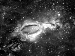 The Reiner Gamma lunar swirls at 750 nm, as recorded by the Clementine mission
