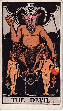 The Devil in the Rider–Waite Tarot deck