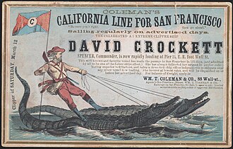 David Crockett clipper ship card