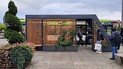 Bus stop in Tomaszów Mazowiecki, Poland