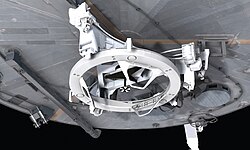 Illustration of the Soft Capture Mechanism (SCM) installed on Hubble
