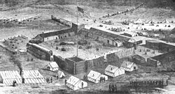 Camp Supply Stockade, February 1869