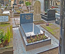 Jolivet's grave next to that of Henri Sauguet