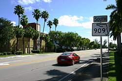 South on SR 909, just south of its northern terminus, in North Miami Beach, November 2011