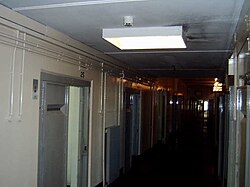 A view along the corridor of one of the wings of H4